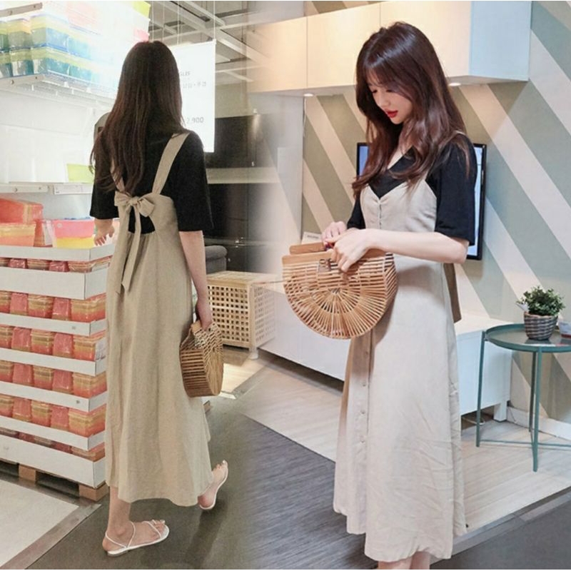{ THABI } JUMPER DRES PAULA / BAJU ALA KOREA / JUMPSUIT WANITA JUMBO / JUMPSUIT / OVERALL WANITA / O