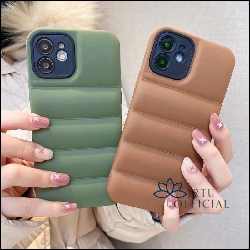 Soft Case Puff Down Jacket For iPhone 7 8 X XS XR 11 12 13 Pro Max