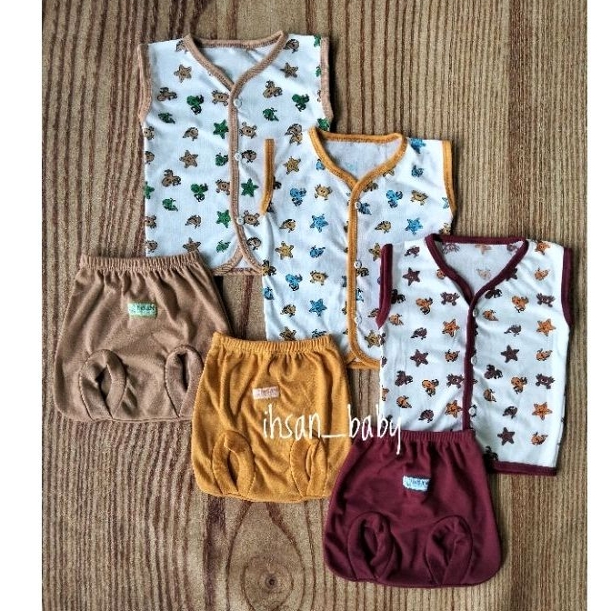 paket hemat baju/celana bayi size M 9 setel(18 pcs)