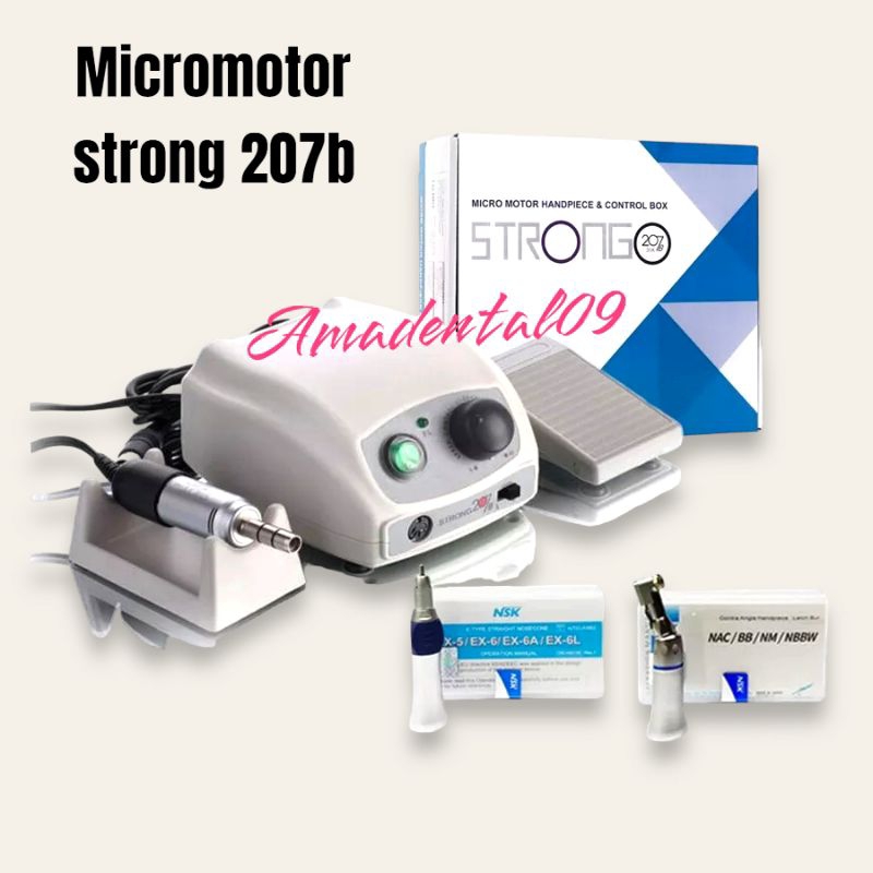 Dental Micromotor Strong 207B SAESHIN Micromotor Lengkap