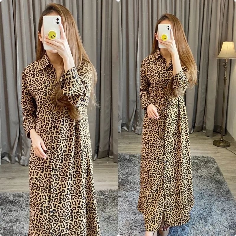 long dress leopard / gamis leopard