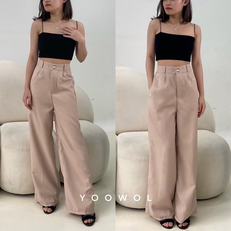 [LAST STOCK] Keira Pants / Highwaist Woman Pants Bawahan Celana Kulot Wanita