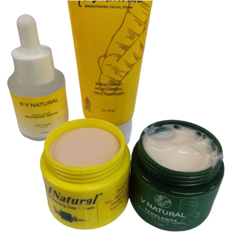 Paket Cream V Natural 4in1 Paket Lengkap - Cream S/M Serum Facial Foam 60gr