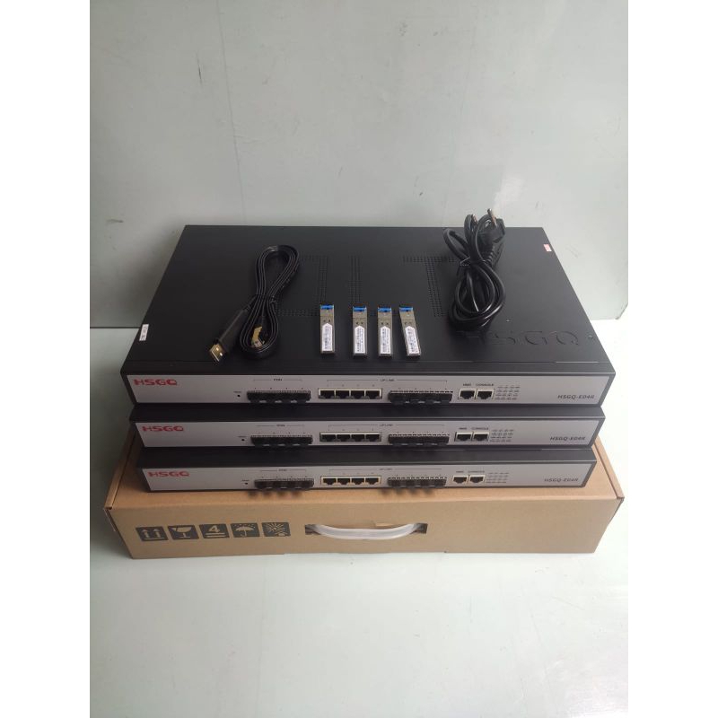 OLT HSGQ EPON 4PORT E04R LENGKAP SFP 4PCS