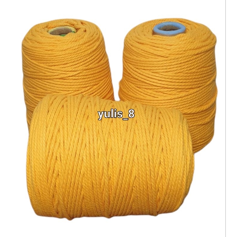 Benang macrame katun premium 4mm, 500g