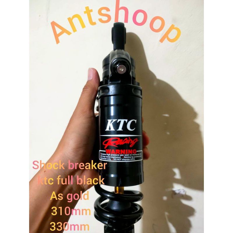 Shock Shockbreaker matic belakang tabung atas KTC full black AS Gold Shock KTC FULL BLACK AS GOLD SHOCK KTC EXTREME SHOCKBREAKER KTC TABUNG ATAS FULL BLACK MATIC 330MM 310MM VARIO MIO FINO FAZZIO LEXI BEAT NEW SCOOPY NEW VARIO 125/150 VARIO ANTSHOOP