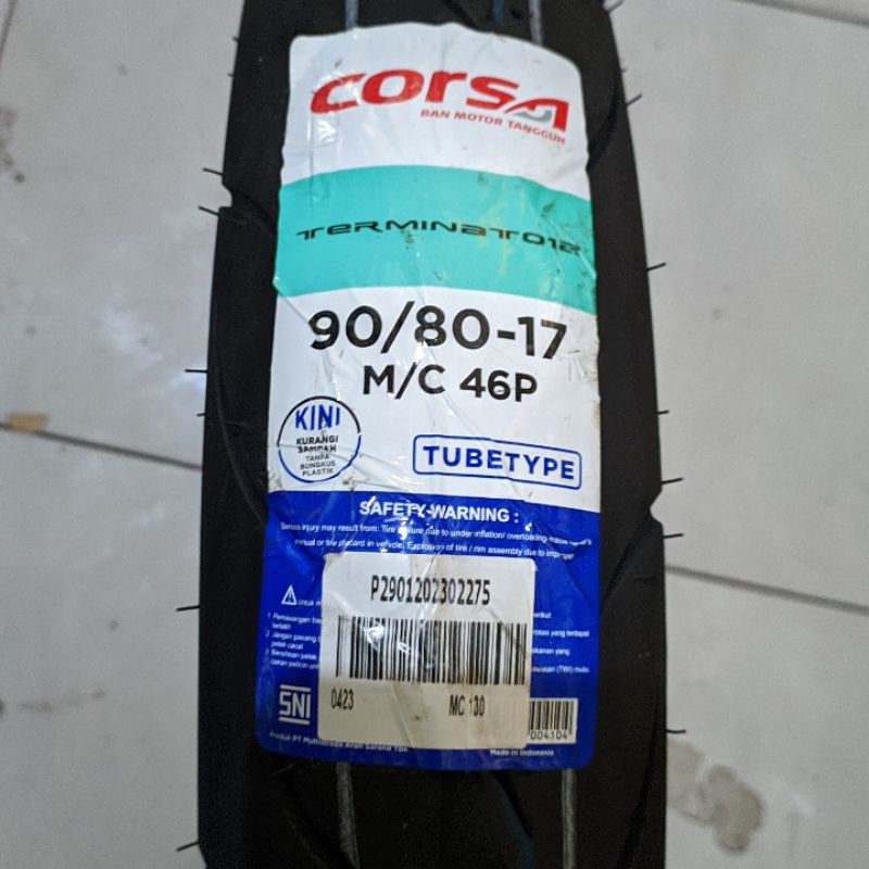 BAN LUAR TUBETYPE 90/80-17 CORSA TERMINATOR 012 SEPEDA MOTOR