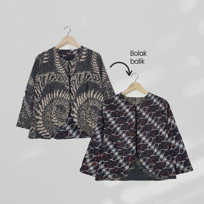 Bolero / Outer Batik Sogan Motif Bolak Balik - Naira Batik