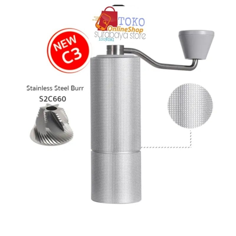 hand grinder penggiling kopi manual TIMEMORE C3 SILVER