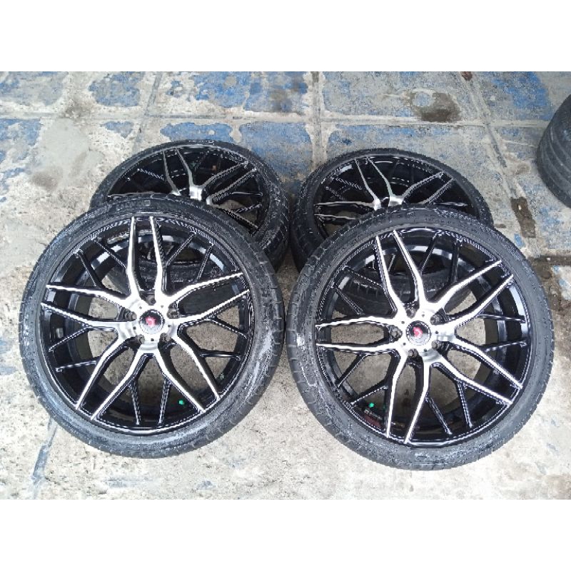 velg racing bekas vossen ring 20 baut 5x114 + ban bonus murah