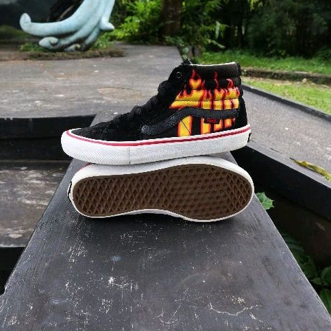 VANS SK8 HI PRO X THRASHER FLAME  100% ORI
