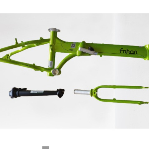 Frame Fork plus Handlepost Fnhon Blast V Brake Warna Hijau Green