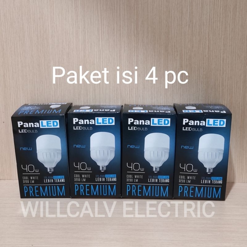 Paket 4 pc Lampu led PANALED 40W PREMIUM Cahaya putih E27 / Lampu led kapsul 40W cahaya putih E27