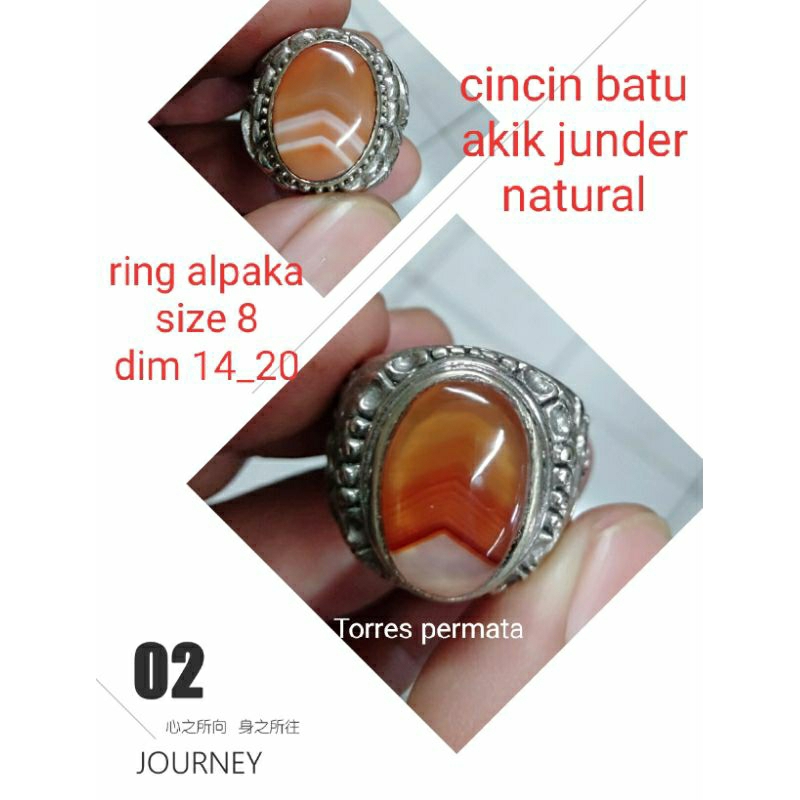 cincin batu akik junjung derajat natural top