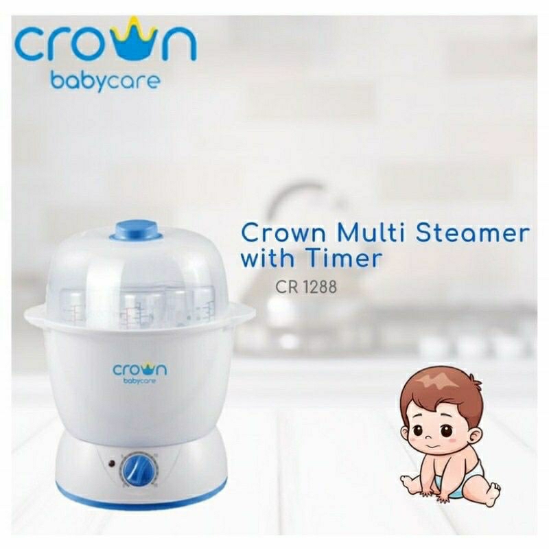 PEMANAS MULTIFUNGSI STEAMER WITH TIMER CROWN BABYCARE CR1288 CR-1288