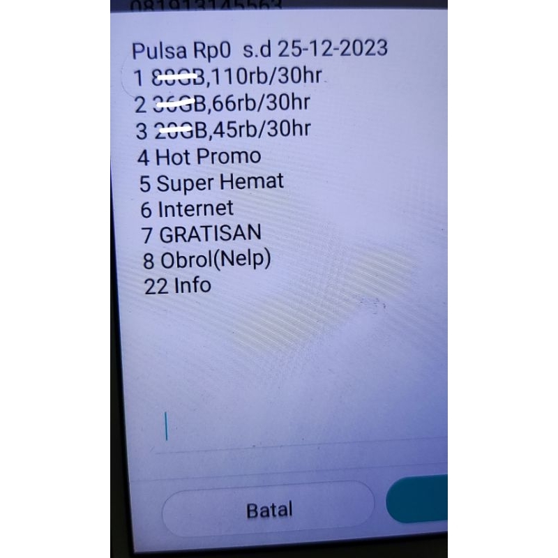 PERDANA NOMER INDOSAT CANTIK