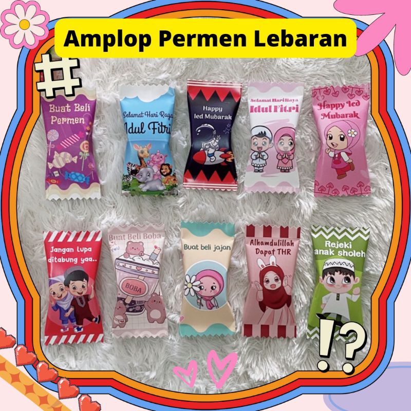 (READY!Langsung Kirim) Amplop Lebaran Unik Bentuk Permen / Amplop Idul Fitri / Angpao Lebaran Termurah