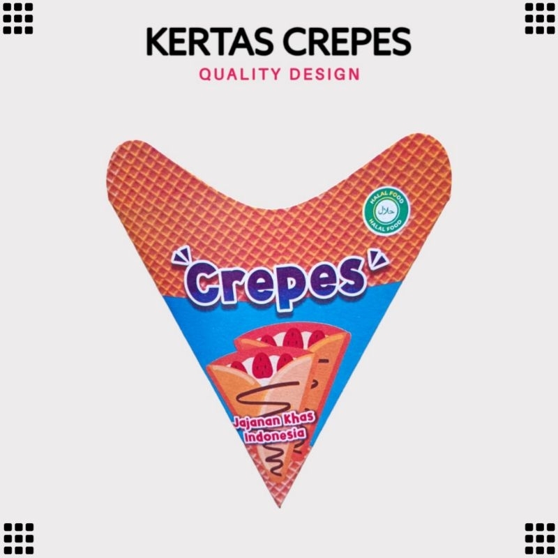 

500 LEMBAR KEMASAN CREPES PAPER CRAFT UKURAN 15 × 17,5 CM | KERTAS LEKER CRISPY HIGH QUALITY | BOX LEKKER WAFFLE CROFFLE PRODUK TERBARU | ARINA SHIVA GROUP 1810