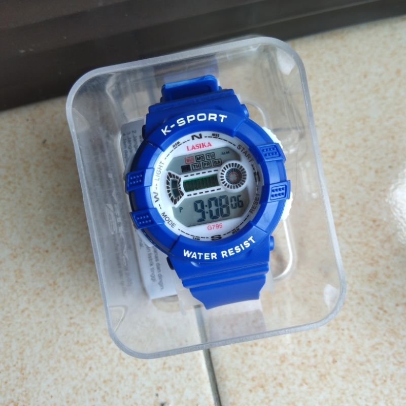 SS.id READY JAM TANGAN ANAK LASIKA BIRU FREE BOX.