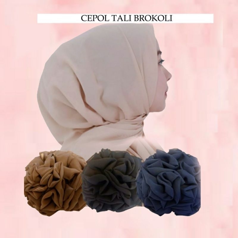 CEPOL HIJAB JUMBO MAWAR IKAT RAMBUT SCRUNCHIE BROKOLI