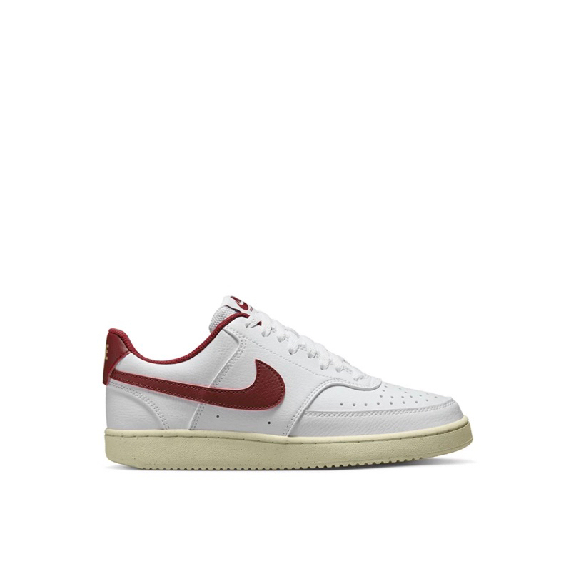 JUAL SEPATU CASUAL NIKE COURT VISION LOW WHITE / TEAM RED / MUSLN / MTLC GOLD
