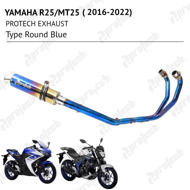 Yamaha MT25 / R25 — Round Muffler · Blue — foto 2