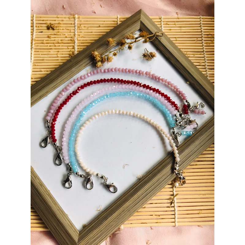 Pengait Konektor Tali Masker Kristal Hijab