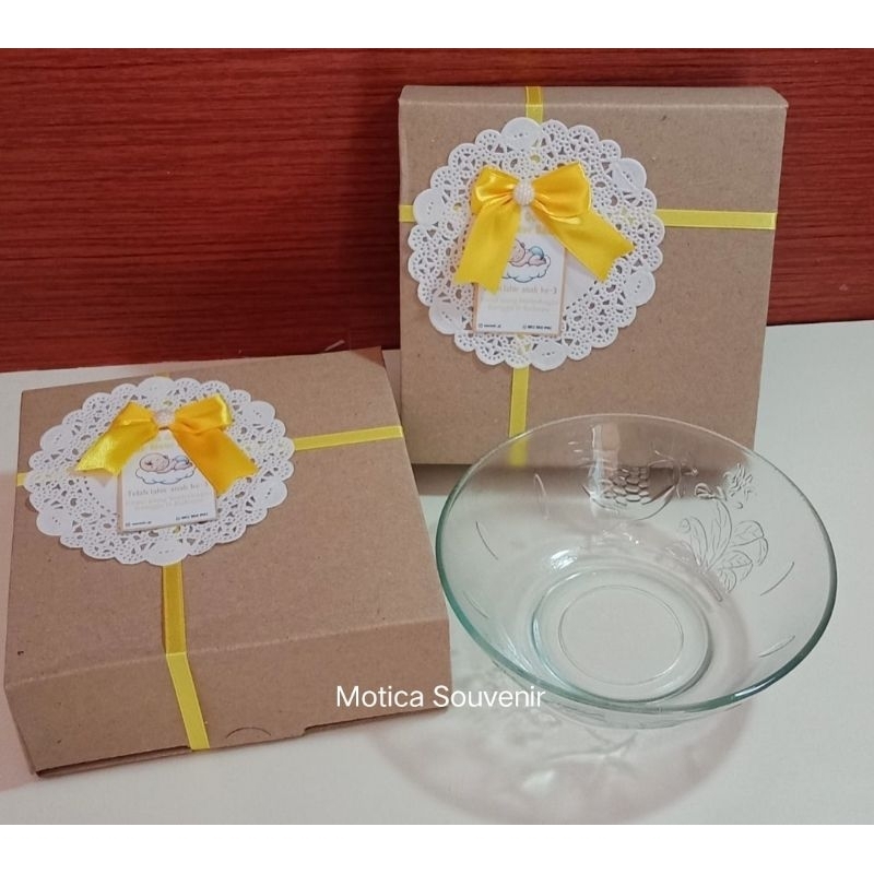 Souvenir Mangkok Kaca Besar Box