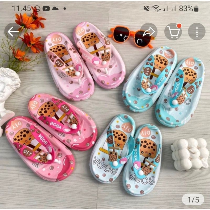 (IMPORT) SANDAL JEPIT BOBA/SANDAL JEPIT ANAK KARET