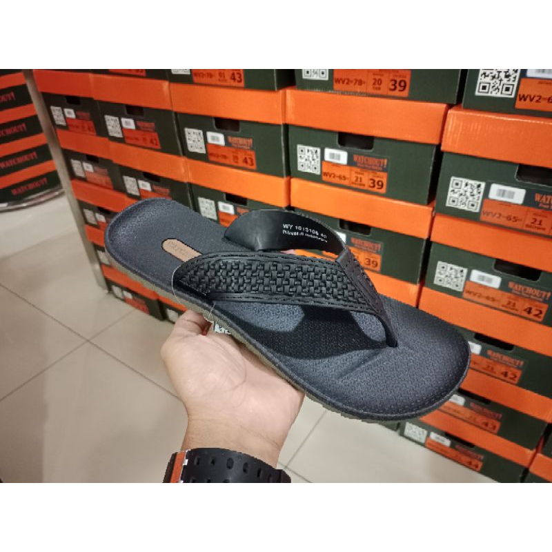 Sandal Watchout/Sandal Karet/Sandal flat watchout