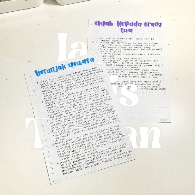 Jasa Tulis Tangan (Tanpa Dikirim)