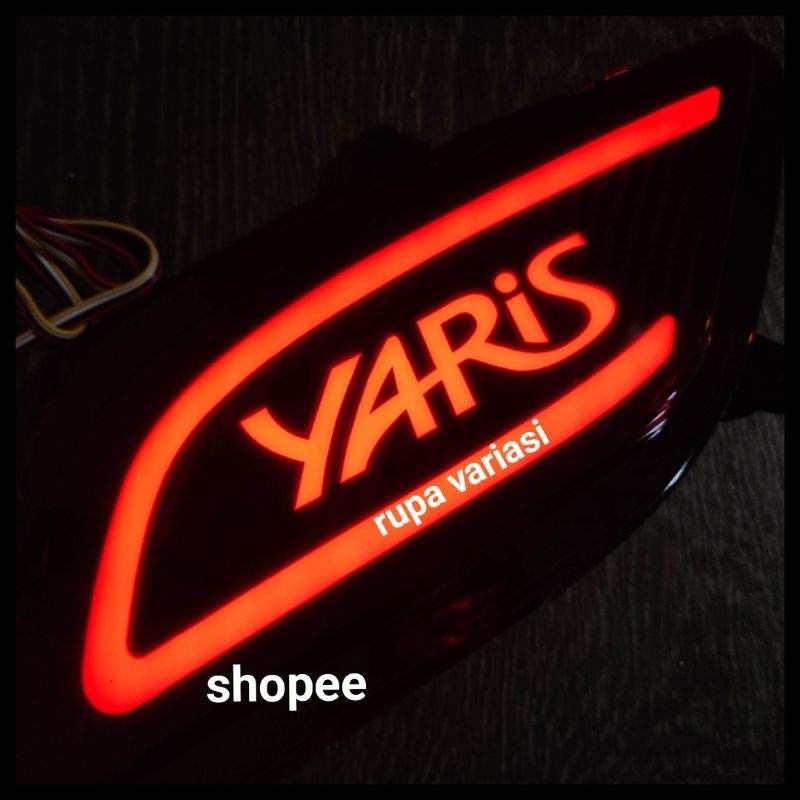 lampu reflektor bumper belakang mobil toyota all new yaris 2018 2019 2020 2021 2022 2023 lampu mata kucing nyala led plasma vitz gr sport