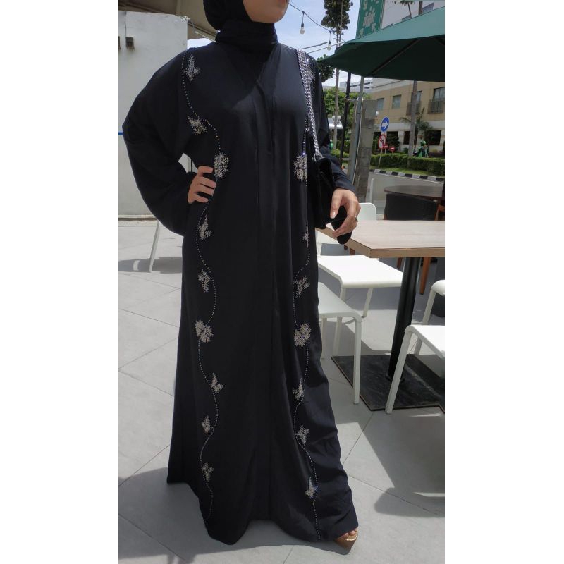 Abaya Syabani / Abaya Saudi / Abaya Saudia / Kaftan Saudi / Abaya Arab / Abaya Hitam / Abaya Murah /