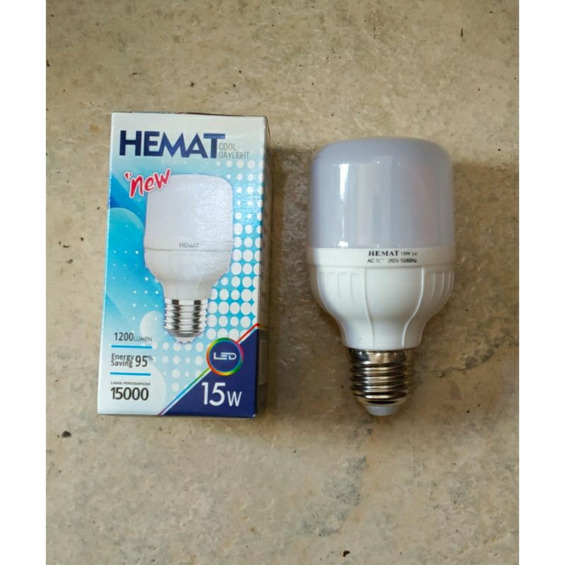 Lampu led 15 watt HEMAT (tabung)