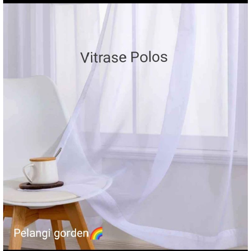 Vitrase gorden polos Furing Dalaman gorden Vitrase polos putih import