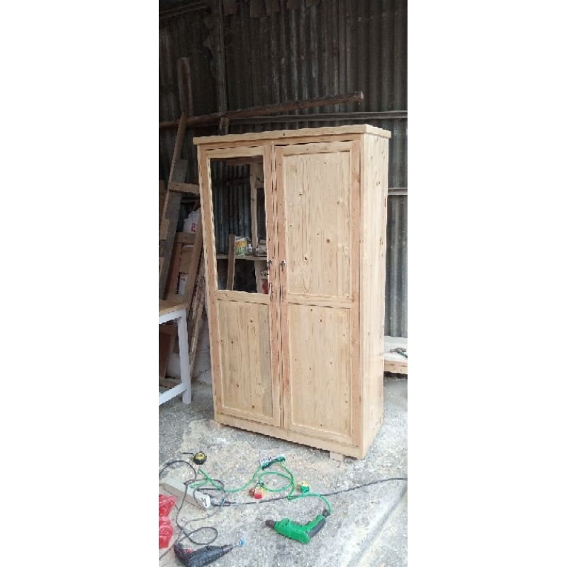 lemari 2 pintu lemari pakaian lemari kayu jati belanda