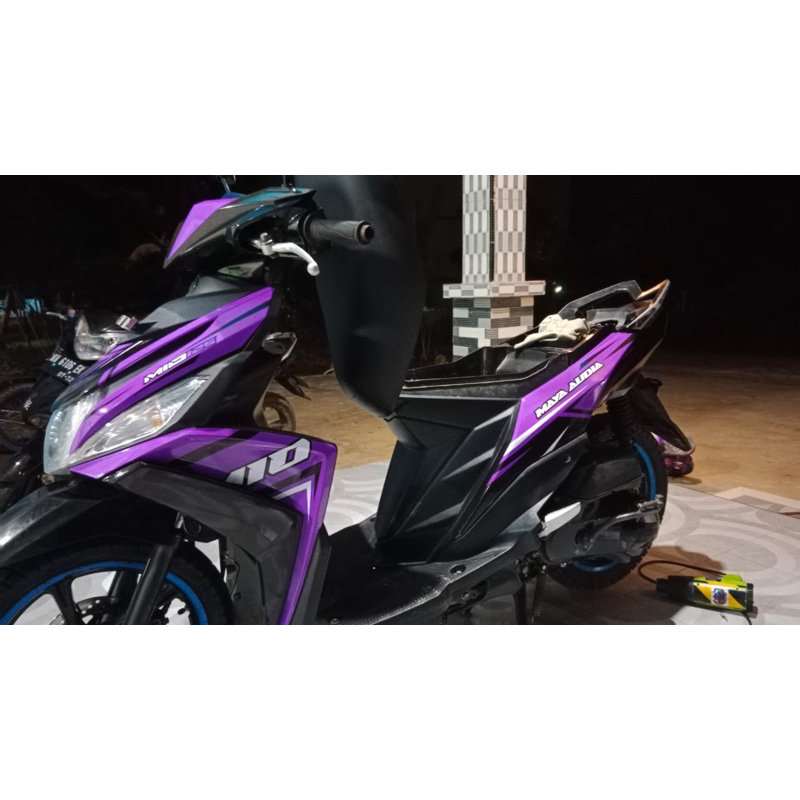 Decal stiker Mio M3 warna ungu hitam