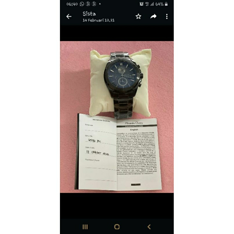 Jam Tangan Laki laki Alexandre Christie 6596 MC black