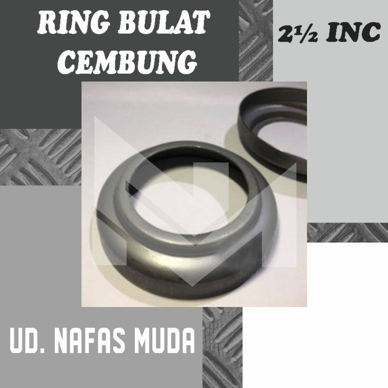 ring cembung pipa bulat 2½inch aksesoris ornamen pagar besi berkualitas