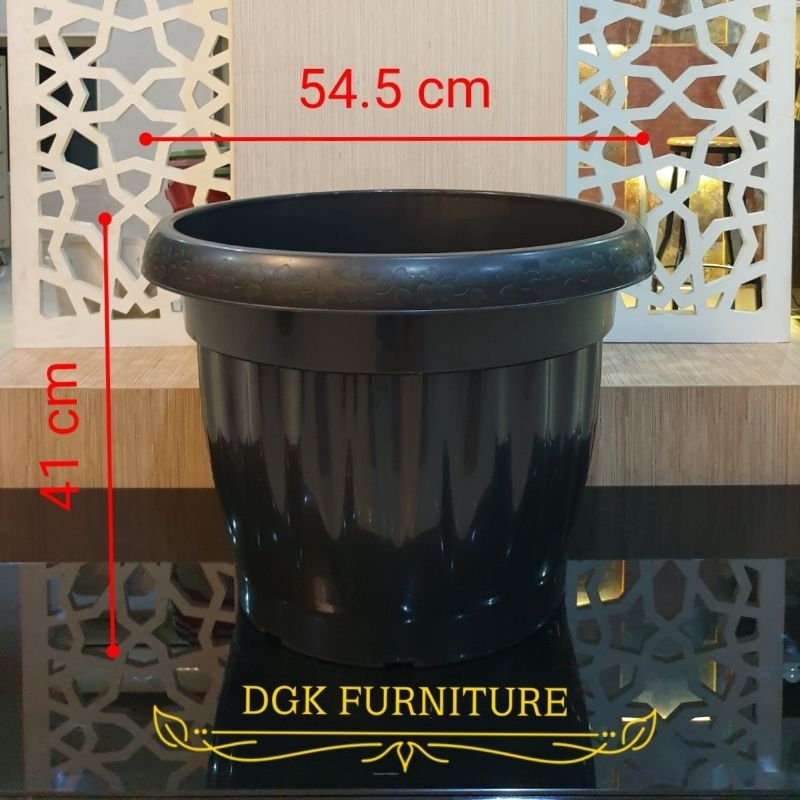 Pot Bunga Jumbo Besar Plastik Hitam Diameter 49 cm Diameter 54 cm Diameter 60 cm Diameter 65 cm