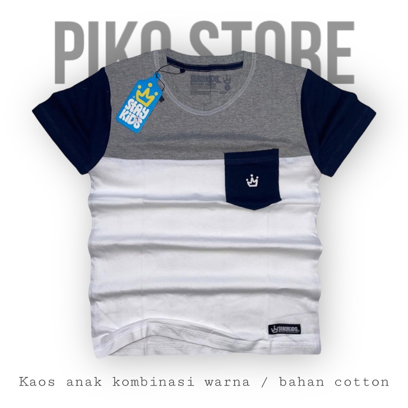 Baju kaos anak Piko Usia 1-12 tahun bahan katun