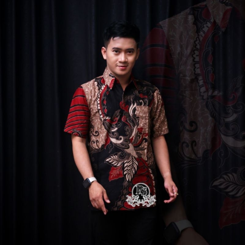 kemeja batik pria lengan pendek kemeja distro