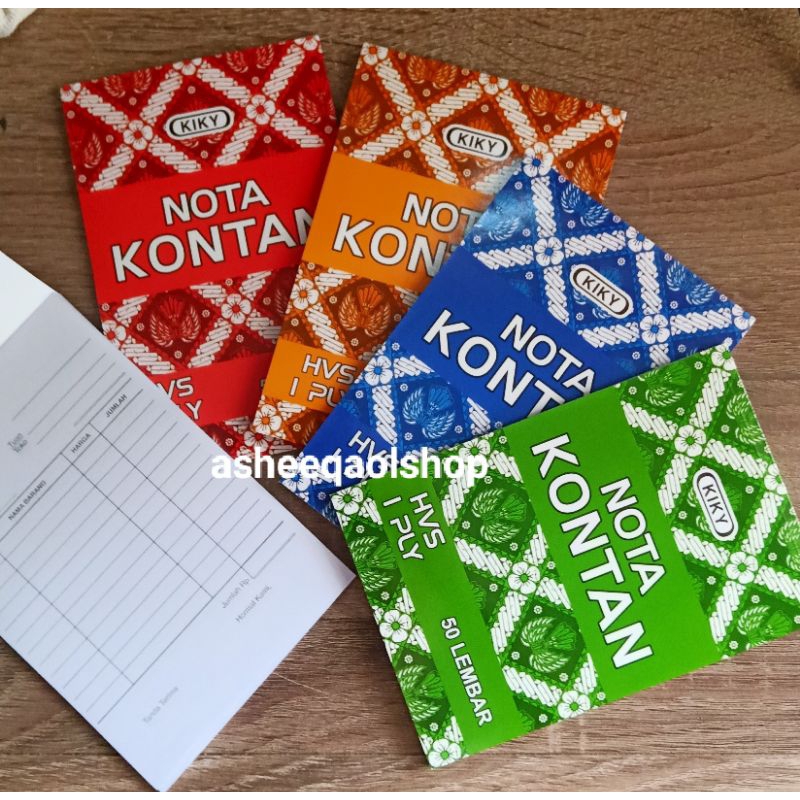 Buku Nota Kontan Kecil 1 Ply isi 50 Lembar