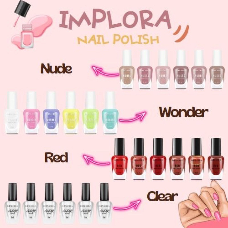 implora nail polis 1 set box