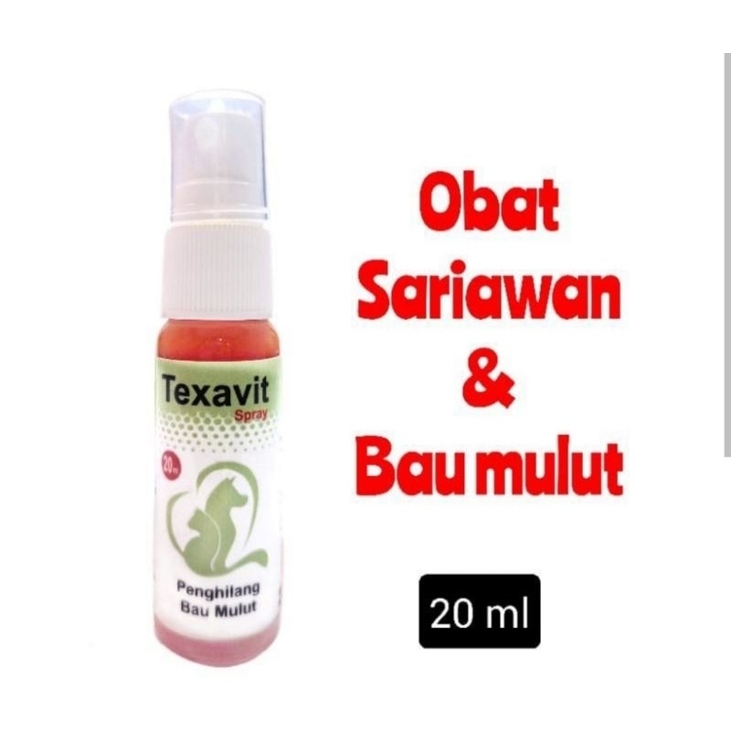 Texavit Spray Sariawan Kucing dan Bau Mulut