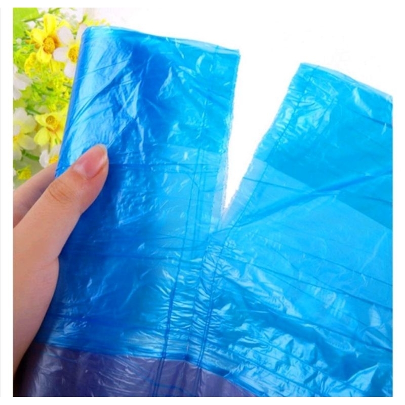 Kantong Sampah Dengan TALI Pengikat Kantong Plastik Sampah Bertali isi 15 pcs