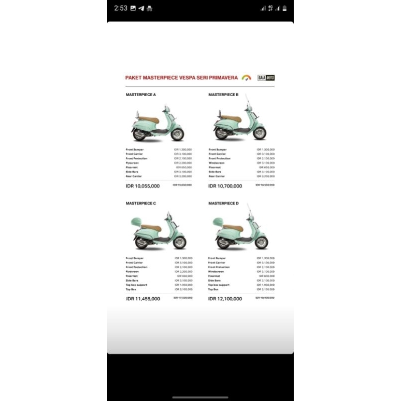 Floormat Vespa Primavera Original