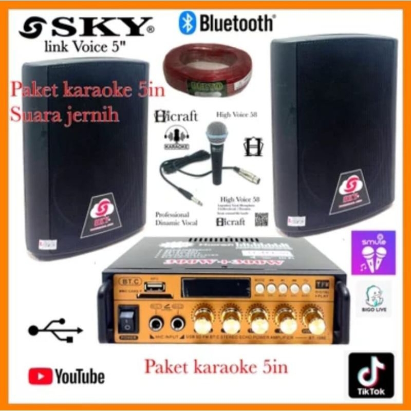 paket karaoke santai suara hd skyaudio 5 &quot; original