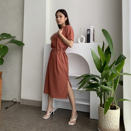Nessie Dress / Dress Midi Knit Wanita