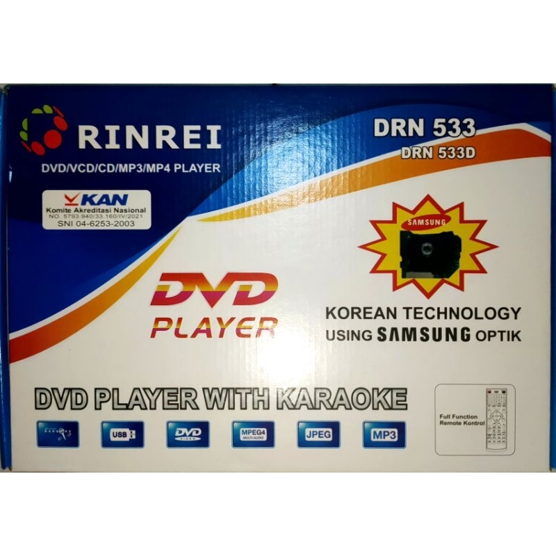 DVD player Rinrei / Santika YS 3302N/ DRN-533K / DRN 533D USB CD optik Samsung digital karaoke